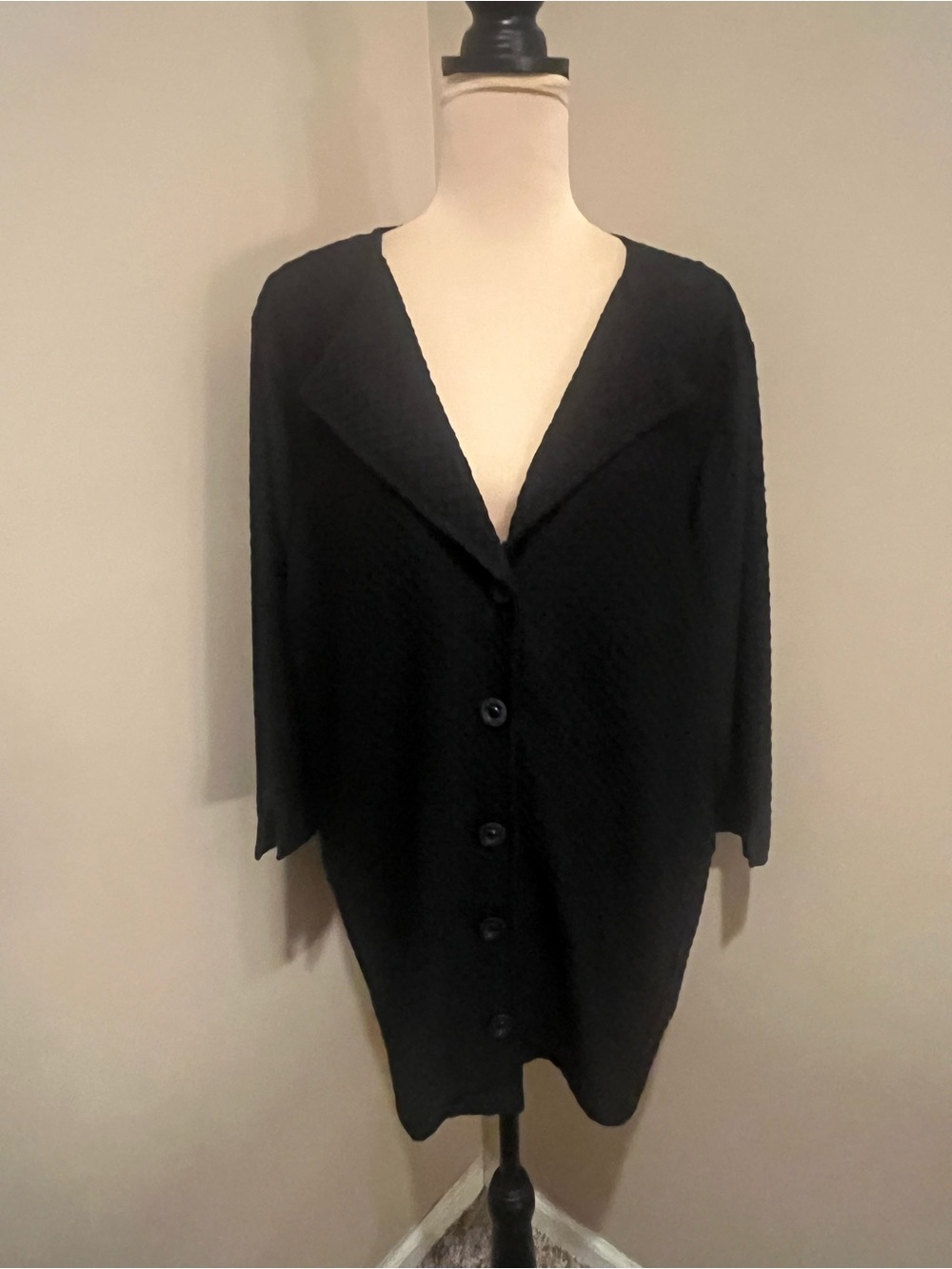 Nikki Black Button front cardigan - 2X